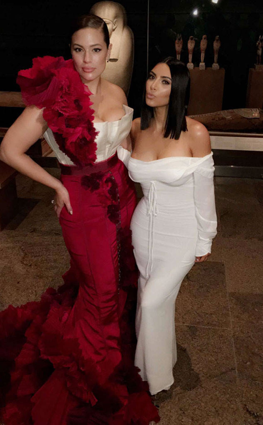 Kim also posed with model Ashley Graham.
