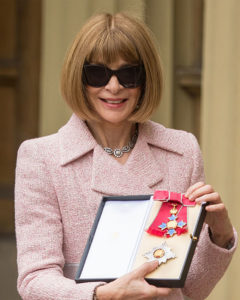 Anna Wintour has been made a Dame Commander of the British Empire by Queen Elizabeth II.