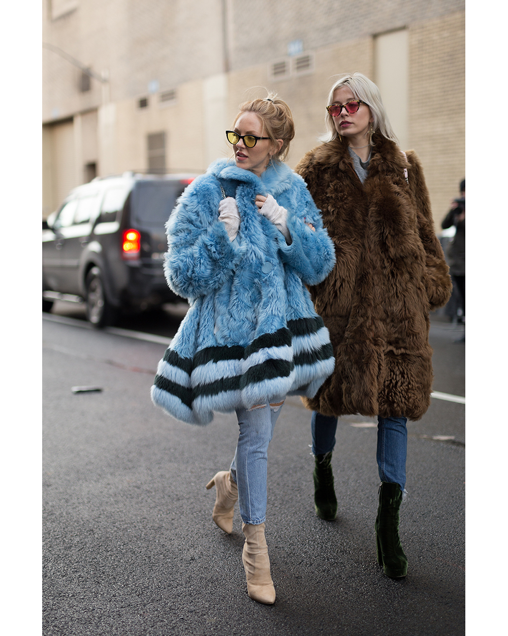 THE BEIGE SOCK: Caroline Vreeland and Shea Marie at New York Fashion Week