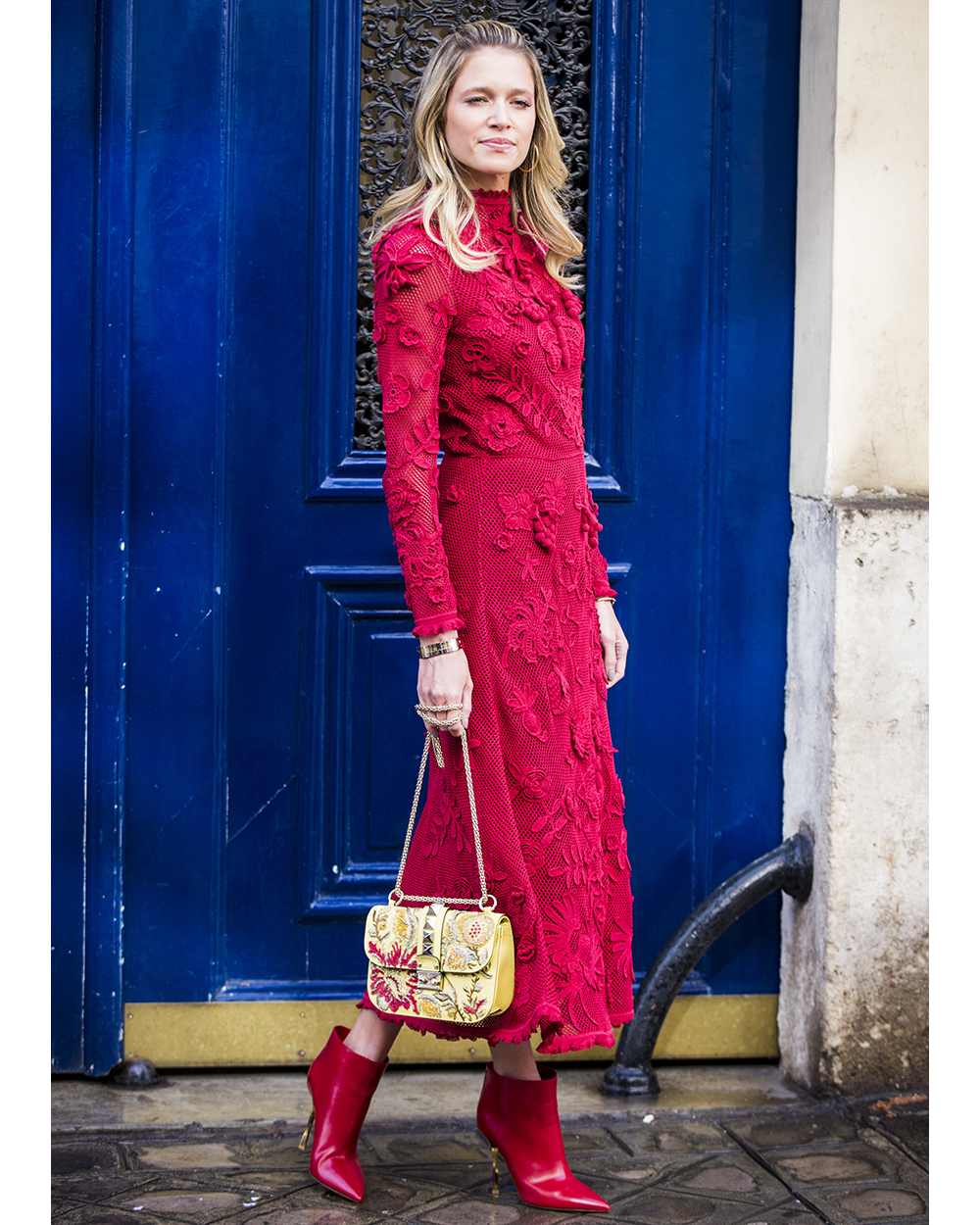 THE RED LEATHER: Helena Bordon at Paris Fashion Week
