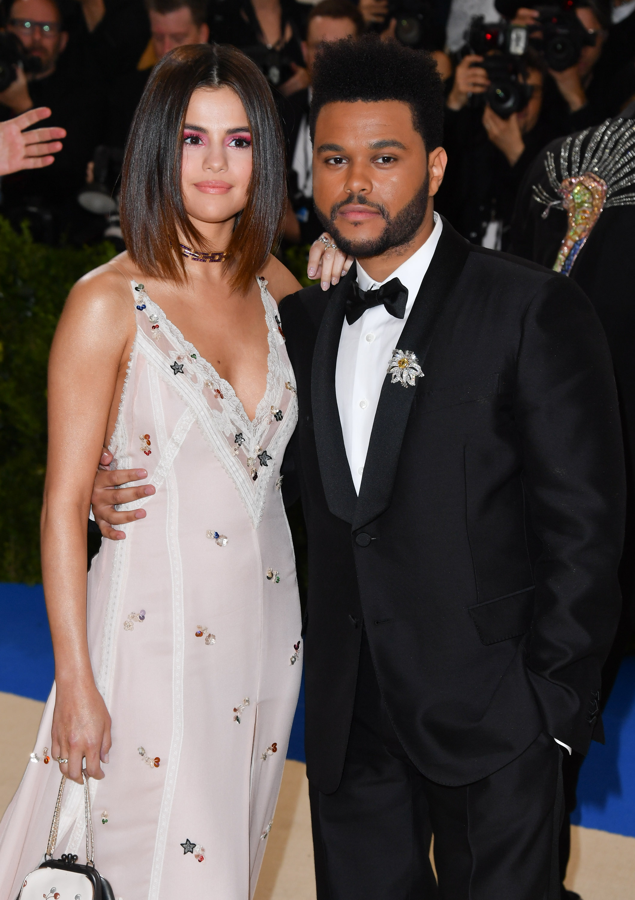 NEW YORK, NY - MAY 01: Selena Gomez (L) and The Weeknd attends the 'Rei Kawakubo/Comme des Garcons: Art Of The In-Between' Costume Institute Gala at Metropolitan Museum of Art on May 1, 2017 in New York City. (Photo by George Pimentel/WireImage)