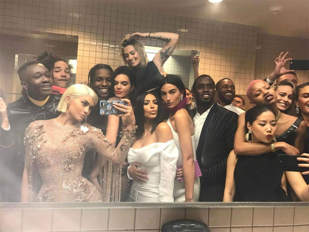 Kylie Jenner's shot might just be the selfie to rule all selfies. Which celebs can you spot?