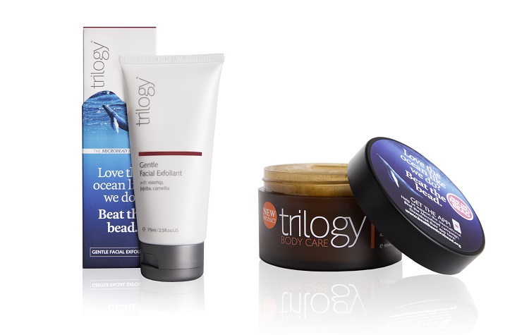 Trilogy limited edition world ocean day products, microbead free
