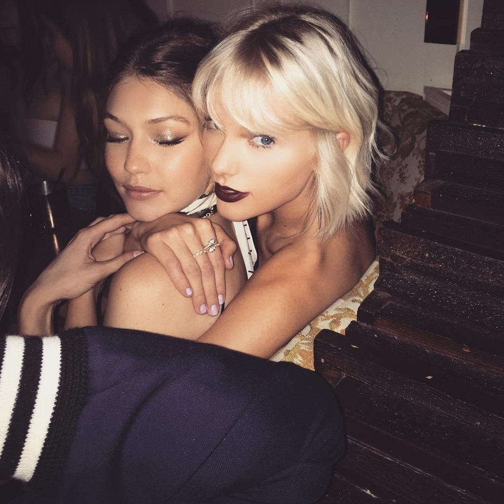Gigi Hadid and close friend Taylor Swift embrace 