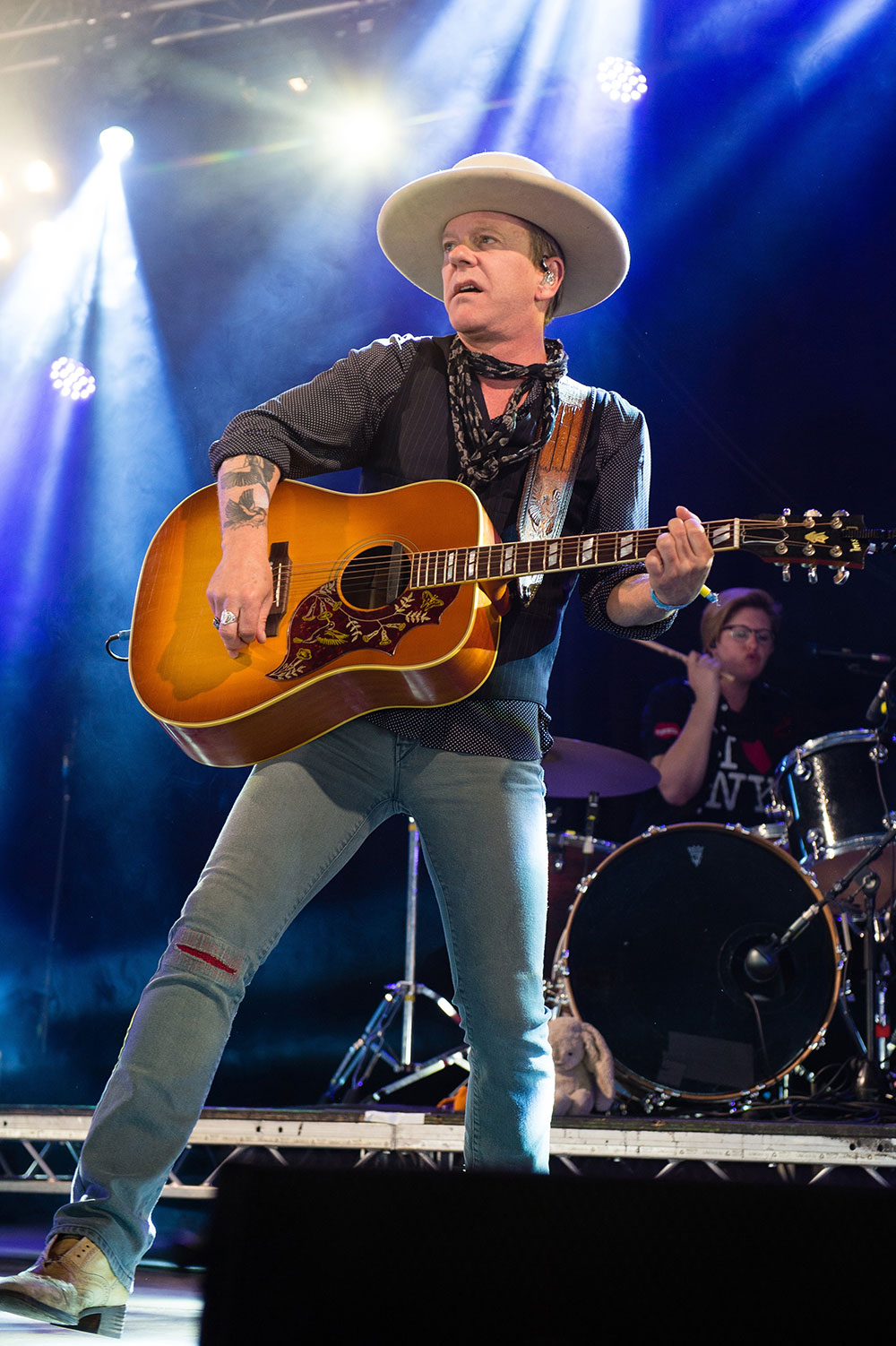 Kiefer Sutherland performed a set on the Avalon stage to promote his new album 'Down in a Hole'.