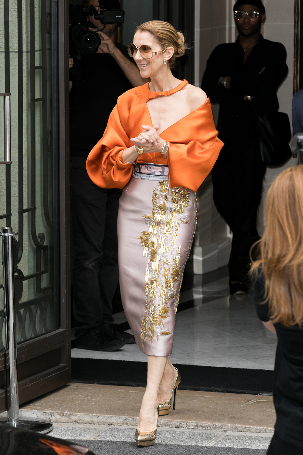 Celine Dion is seen on July 9, 2017 in Paris, France.