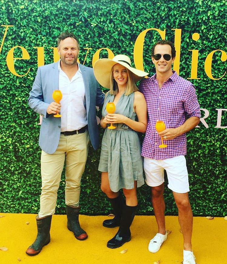 Ali Campbell and friends at Veuve at the Polo event