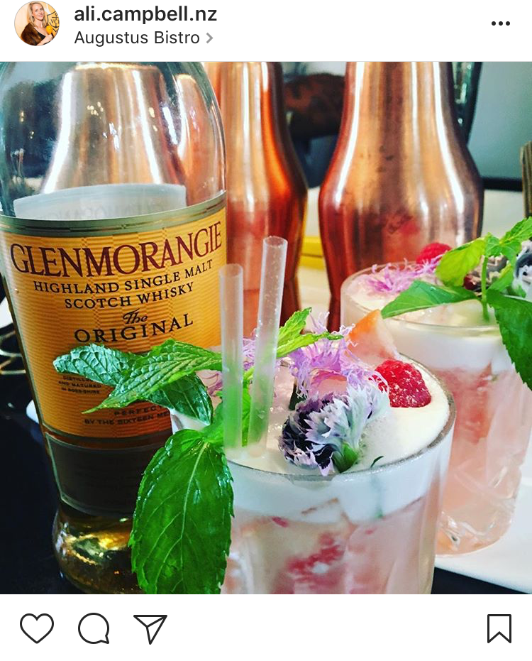 An arrangement of Glenmorangie whiskey cocktails 