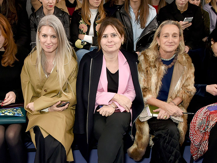 Vogue's fashion features director Sarah Harris, former editor-in-chief Alexandra Shulman and Lucinda Williams. Photo: Getty Images
