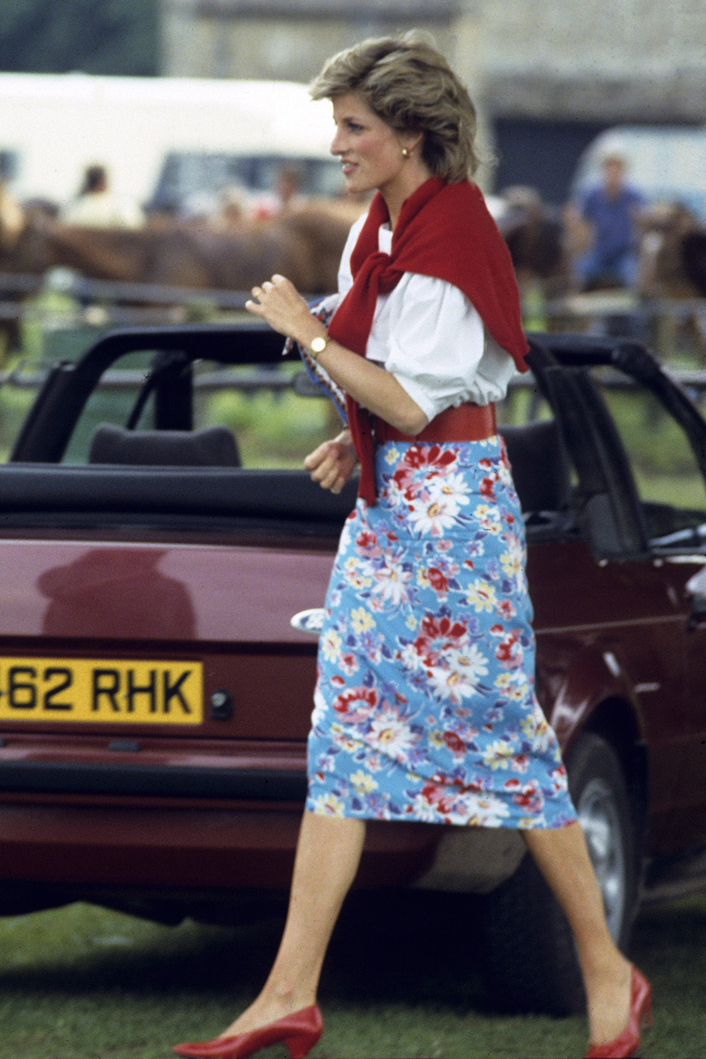 June 30th, 1985 - Princess Diana attends the Polo in Cirencester.
