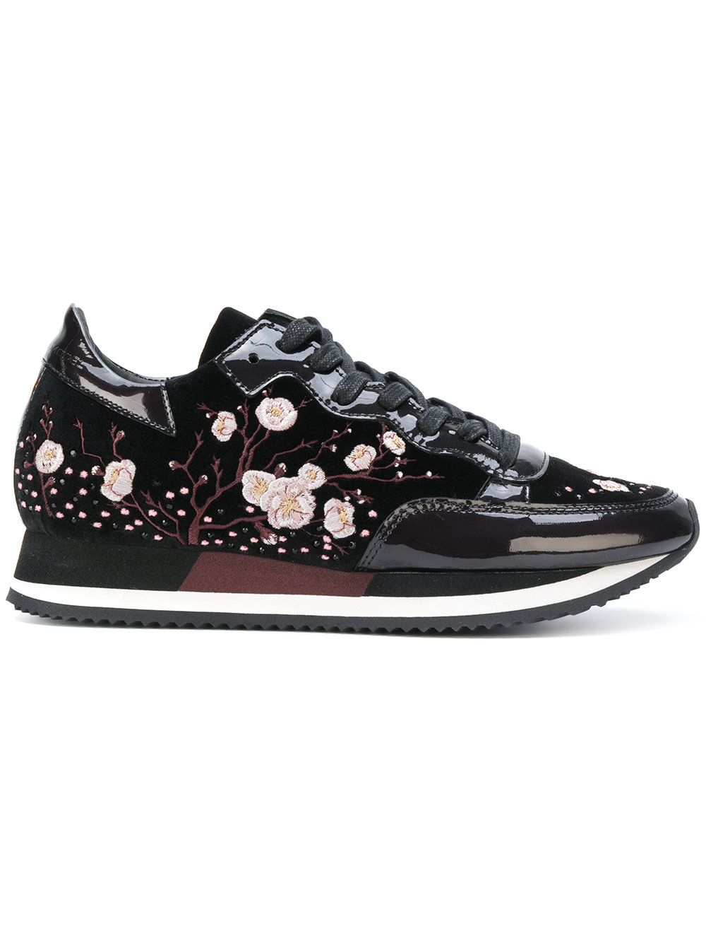 Floral Patch Lace-up Sneakers, Phillippe Model, $552