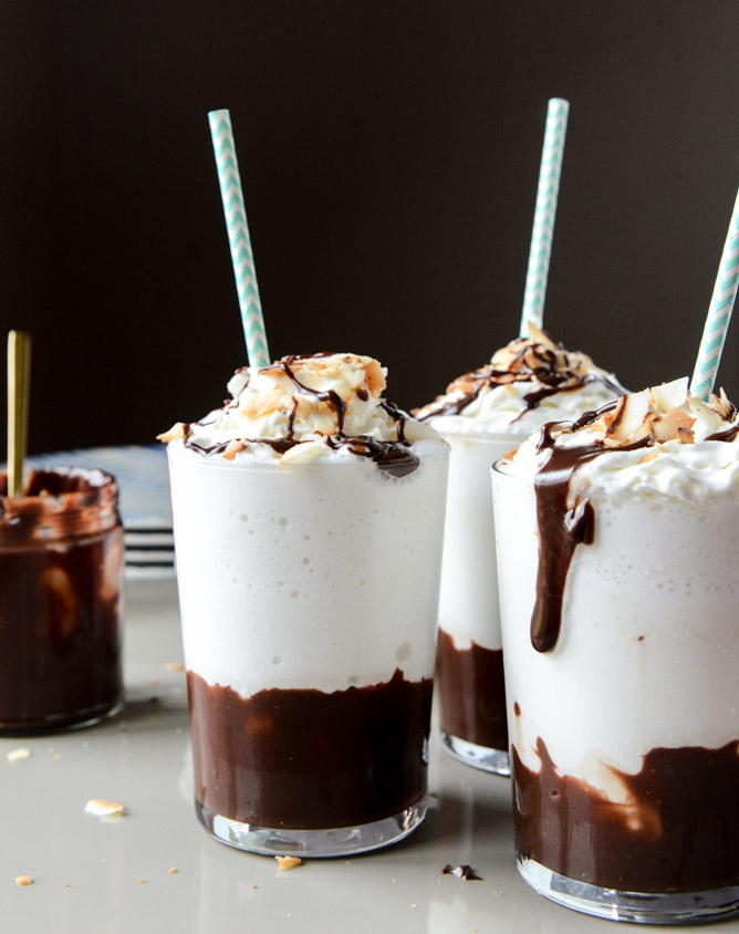 Miss FQ's 8 cocktails to get you in the holiday spirit: BOOZY COCONUT HOT FUDGE MILKSHAKES
