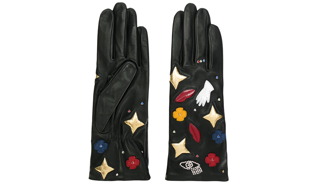 Black silk and lambskin Funny Patches gloves from Agnelle $261 from farfetch.com