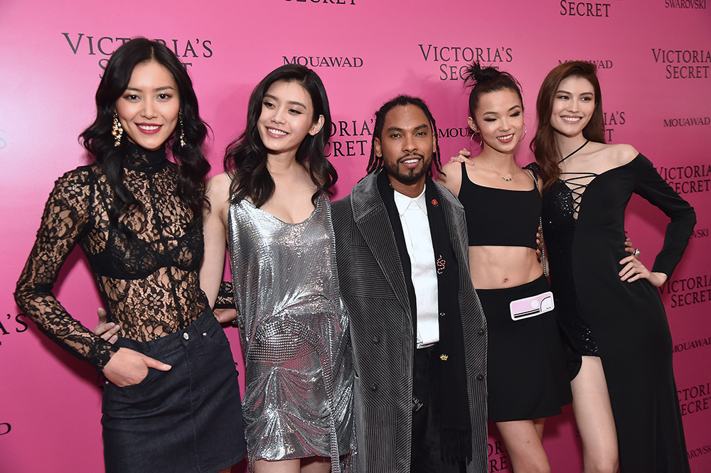 Models Liu Wen, Ming Xi, singer Miguel, models Xiao Wen and Sui He attend the 2017 Victoria's Secret Fashion Show In Shanghai After Party.
