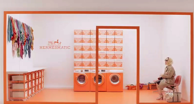 Hermesmatic laundromat pop-up