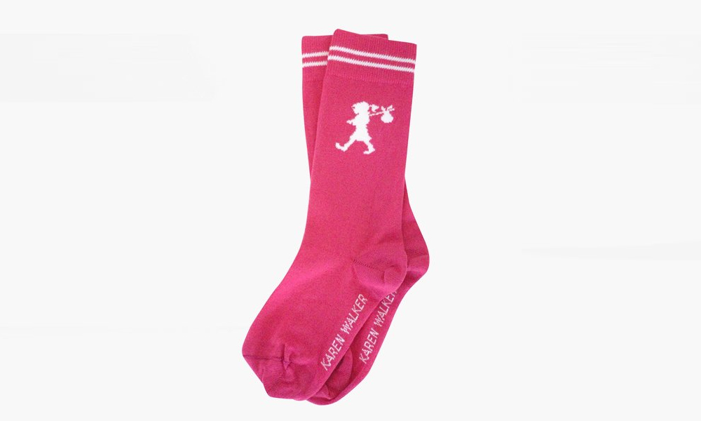 Karen Walker Runaway Socks in Pink, $35 from sistersandco.co.nz