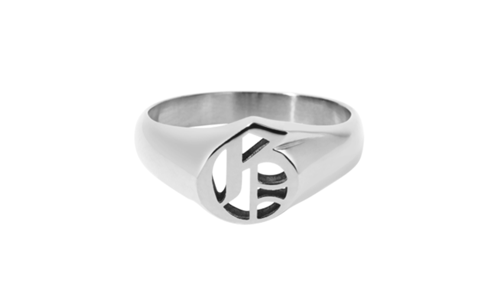 Meadowlark sterling silver signet ring, $229