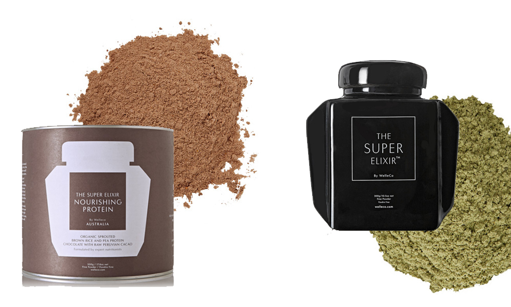 WelleCo The Super Elixr Nourishing Protein 500g $65 and The Super Elixir with Caddy, 300g $160