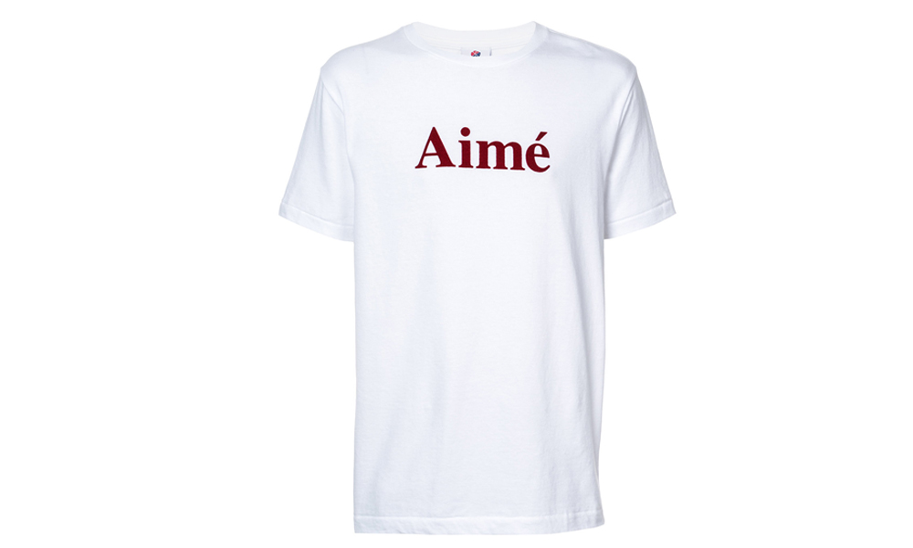White cotton logo T-shirt from Aimé Leon Dore $74 from farfetch.com