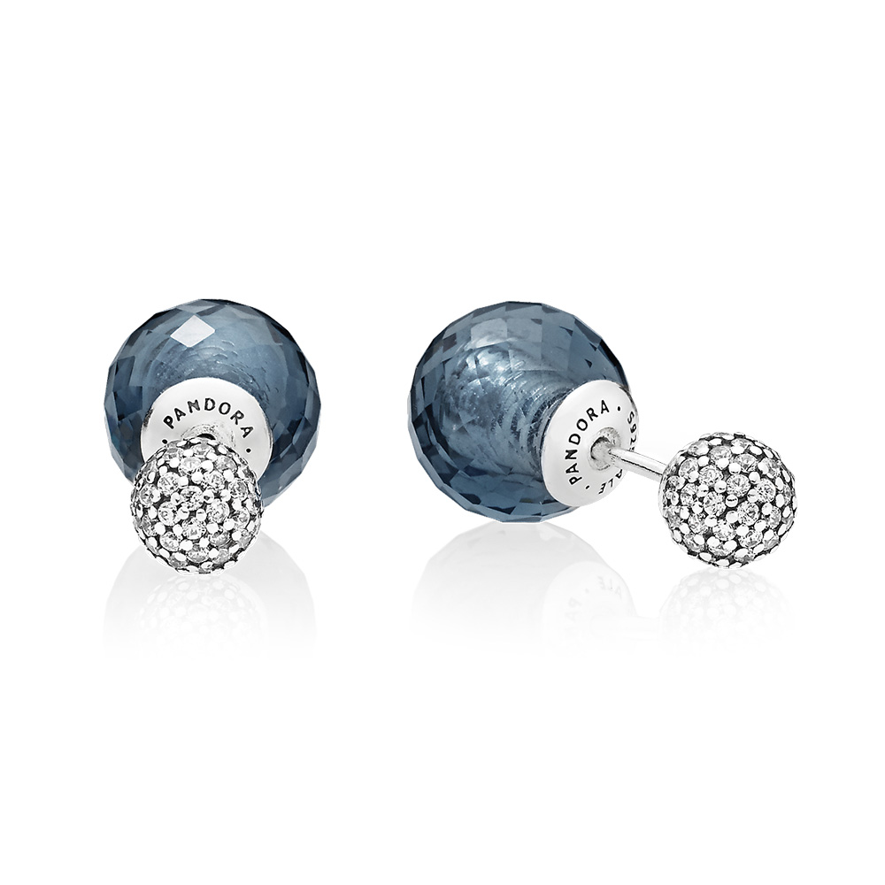 Midnight Blue Shimmer Drop Earrings, $119.