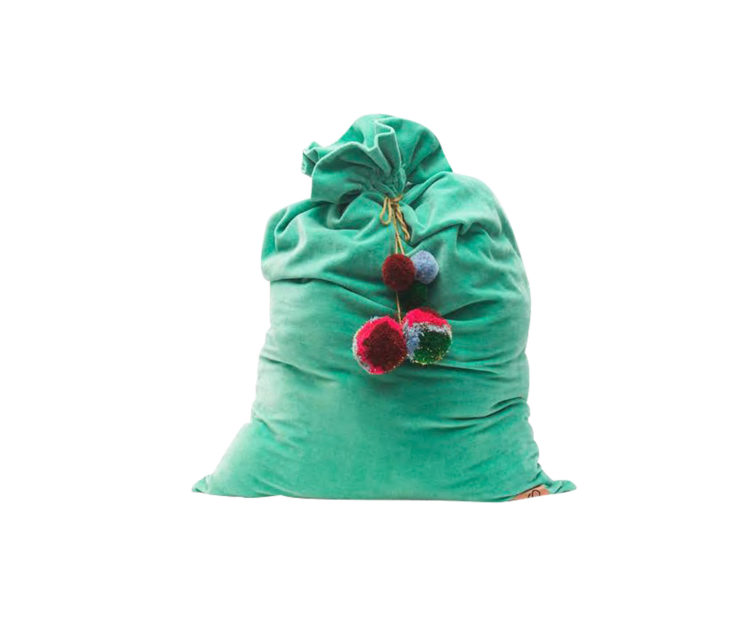 Velvet sack, $69, from Tea Pea.