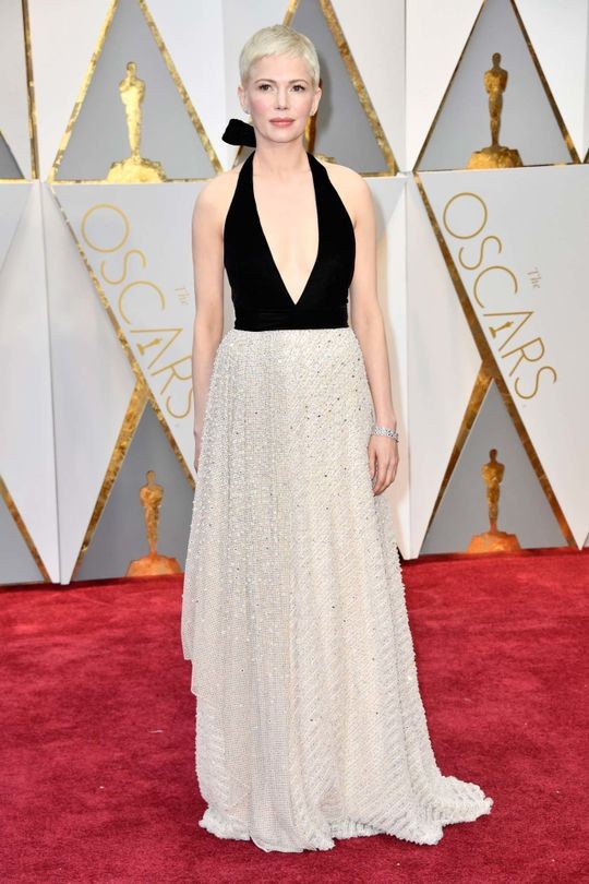 Michelle Williams in a stunning Louis Vuitton dress at the Oscars.