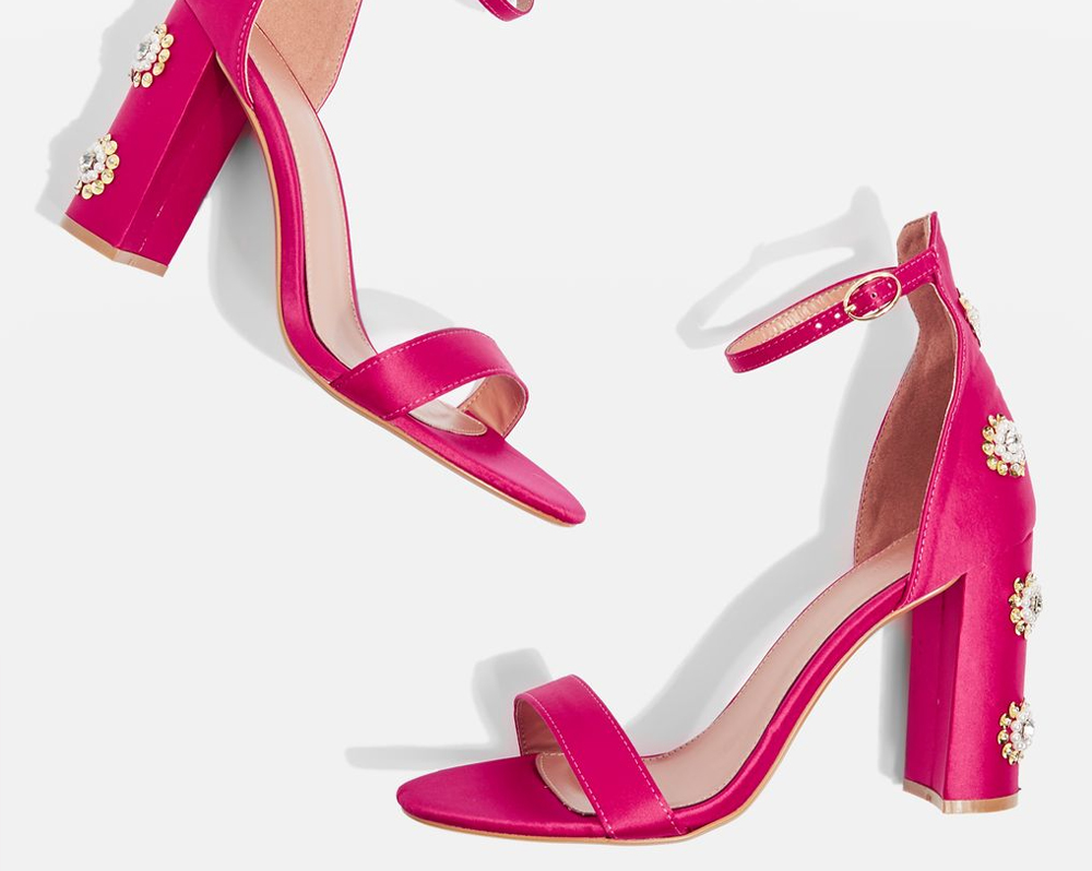 Topshop Mimi Bead Block Heels $70