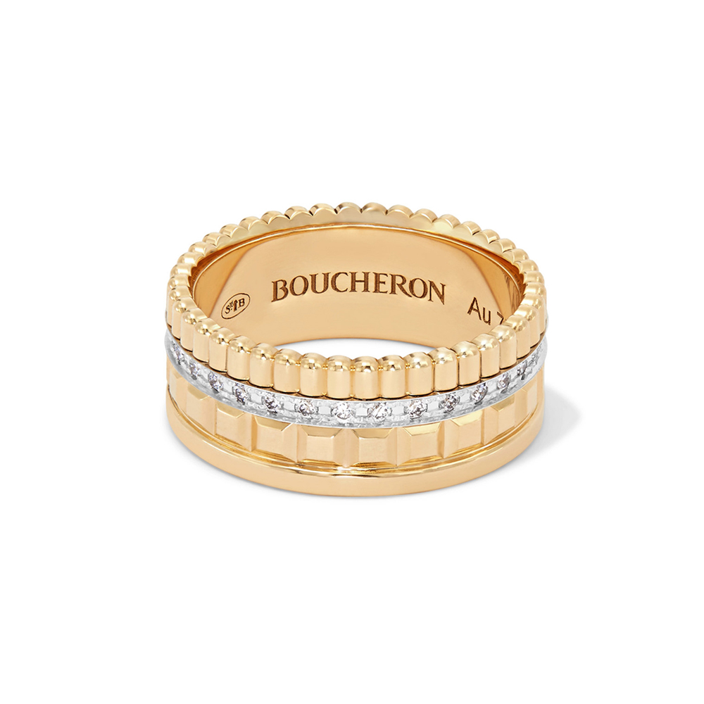 Boucheron Quatre Radiant Edition Small 18-Karat Gold Diamond Ring$8,373 USD (approx.$11,375 NZD, from Net-A-Porter