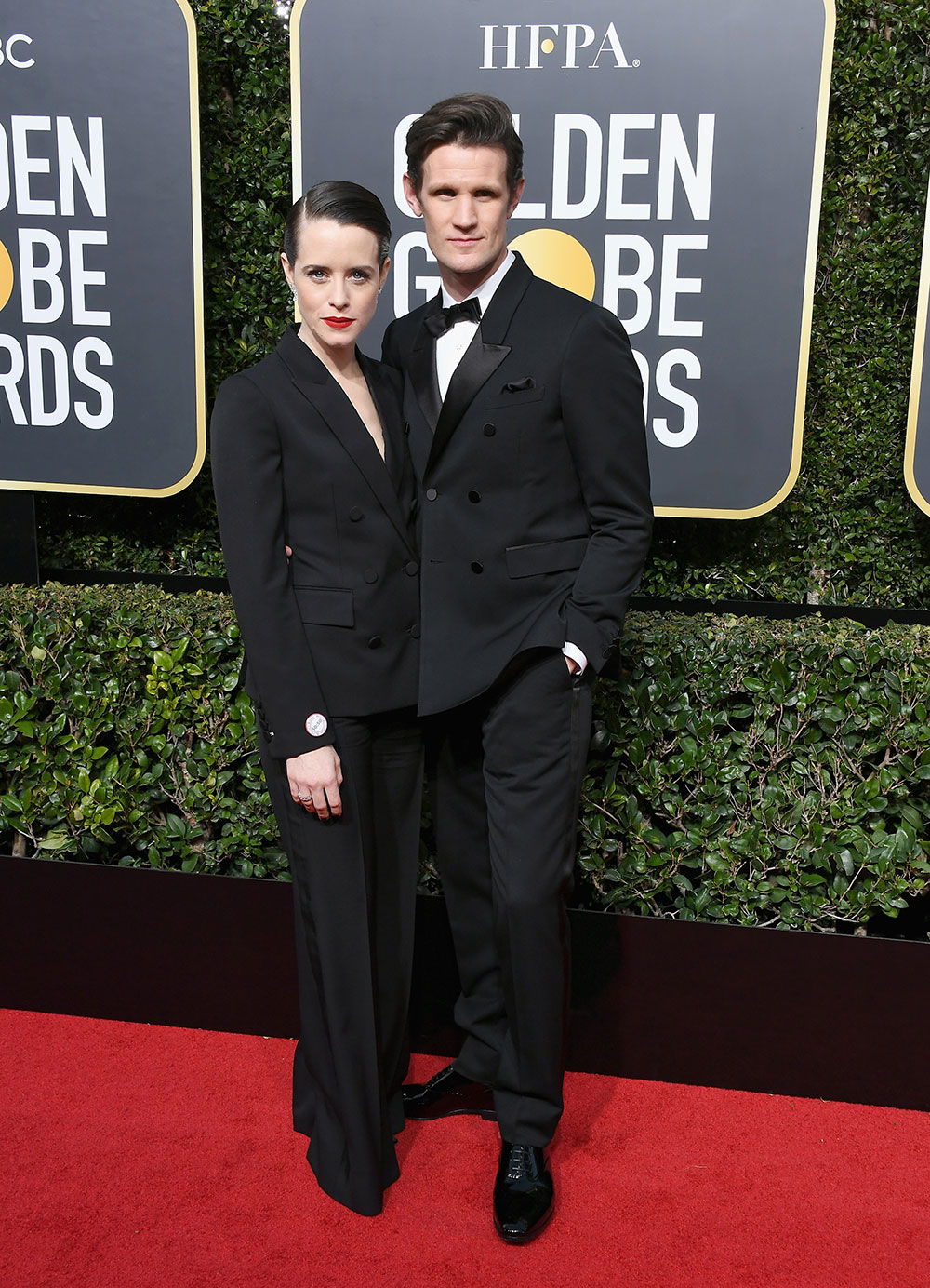The Crown co-stars Claire Foy and Matt Smith.