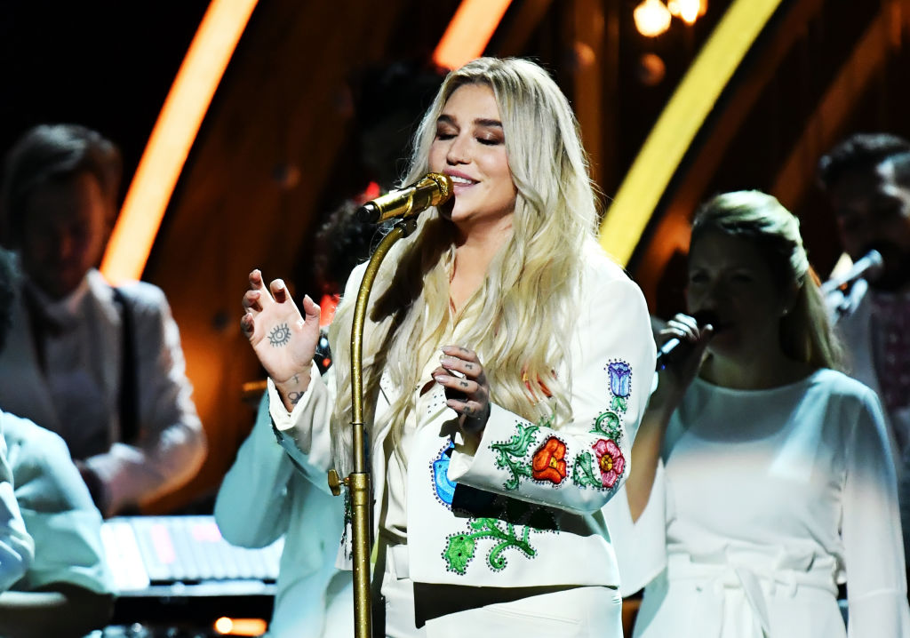 NEW YORK, NY - JANUARY 28: Recording artist Kesha performs onstage during the 60th Annual GRAMMY Awards at Madison Square Garden on January 28, 2018 in New York City. (Photo by Jeff Kravitz/FilmMagic)
