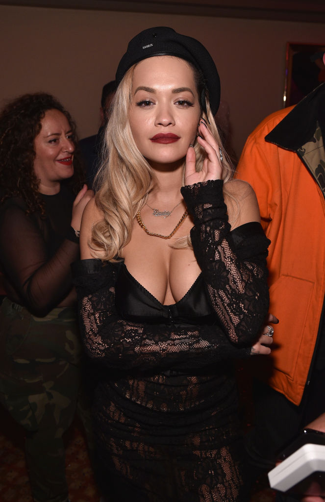 NEW YORK, NY - JANUARY 29: Rita Ora attends the 60th Annual Grammy Awards after party hosted by Benny Blanco and Diplo with SVEDKA Vodka and Interscope Records on January 29, 2018 in New York City. (Photo by Bryan Bedder/Getty Images for SVEDKA Vodka)