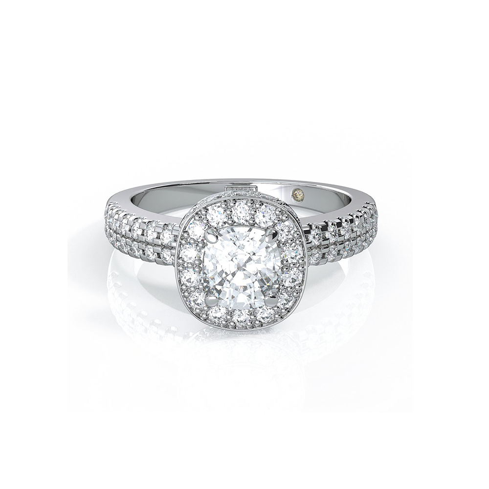 Orsini Lusso Brilliant Micropavé Diamond Engagement Ring, POE
