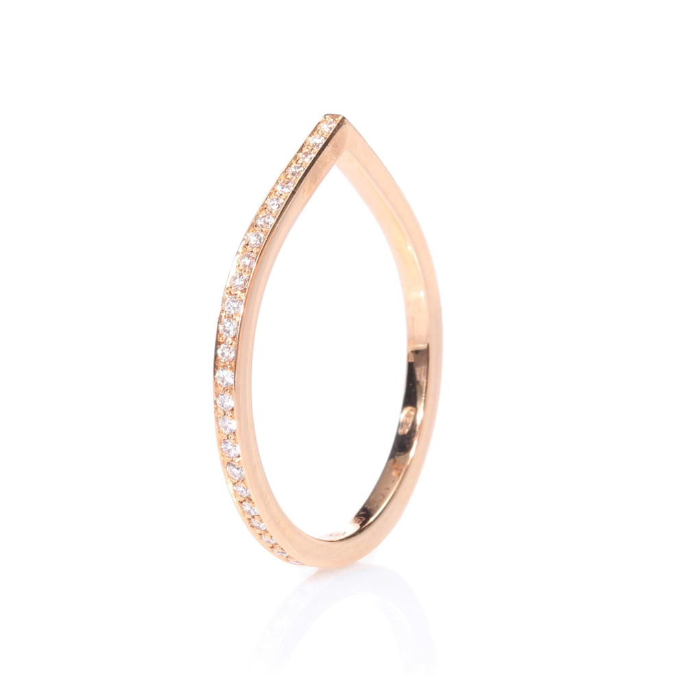 Repossi Antifer 18kt Rose Gold Ring With White Diamonds, € 1,975 (approx. $3,330 NZD), from Mytheresa.Com