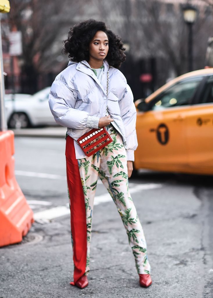 NEW YORK, NY - FEBRUARY 08: A guest is seen outside the Ulla Johnson show during New York Fashion Week: Women's A/W 2018 on February 8, 2018 in New York City. (Photo by Daniel Zuchnik/Getty Images)