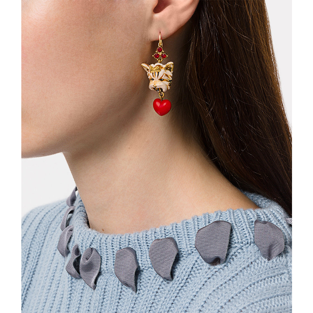 17 Items To Update Your Working Woman Wardrobe Now | Dolce & Gabbana Dog Charm Earrings, $498 USD from Farfetch