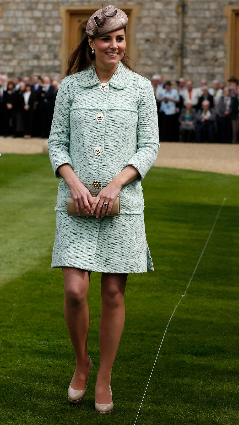 Kate Middleton's most stylish maternity moments to date | Catherine, Duchess of Cambridge attends the National Review of Queen's Scouts at Windsor Castle on April 21, 2013.