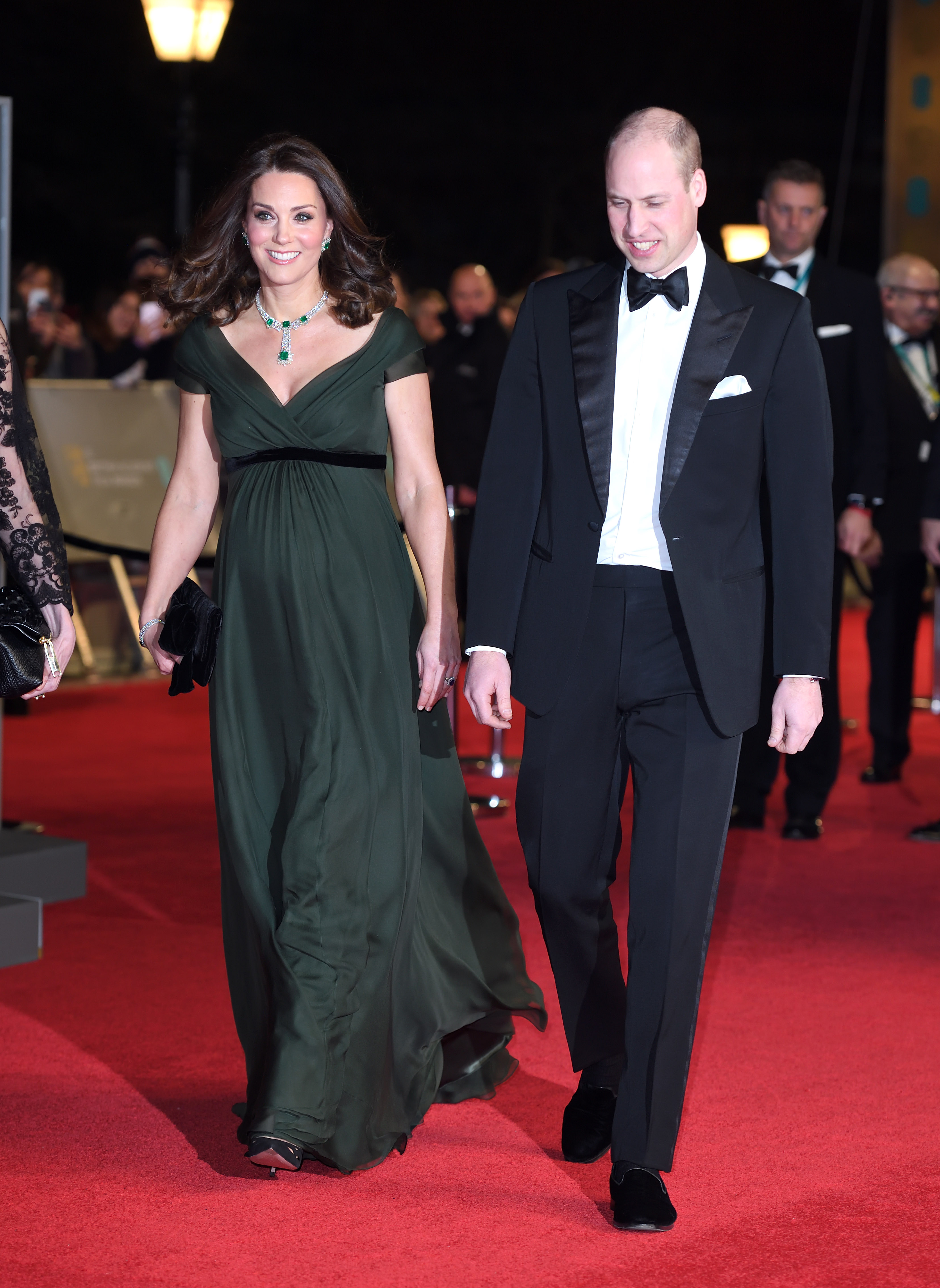 LONDON, ENGLAND - FEBRUARY 18: Catherine, Duchess of Cambridge and Prince William, Duke of Cambridge attend the EE British Academy Film Awards (BAFTAs) held at the Royal Albert Hall on February 18, 2018 in London, England. (Photo by Karwai Tang/WireImage)