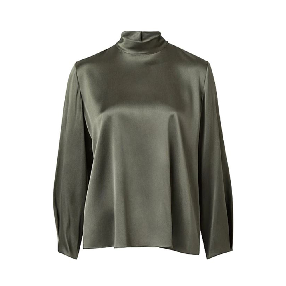 17 Items To Update Your Working Woman Wardrobe Now | High Neck Silk Top, $199.90 from Witchery