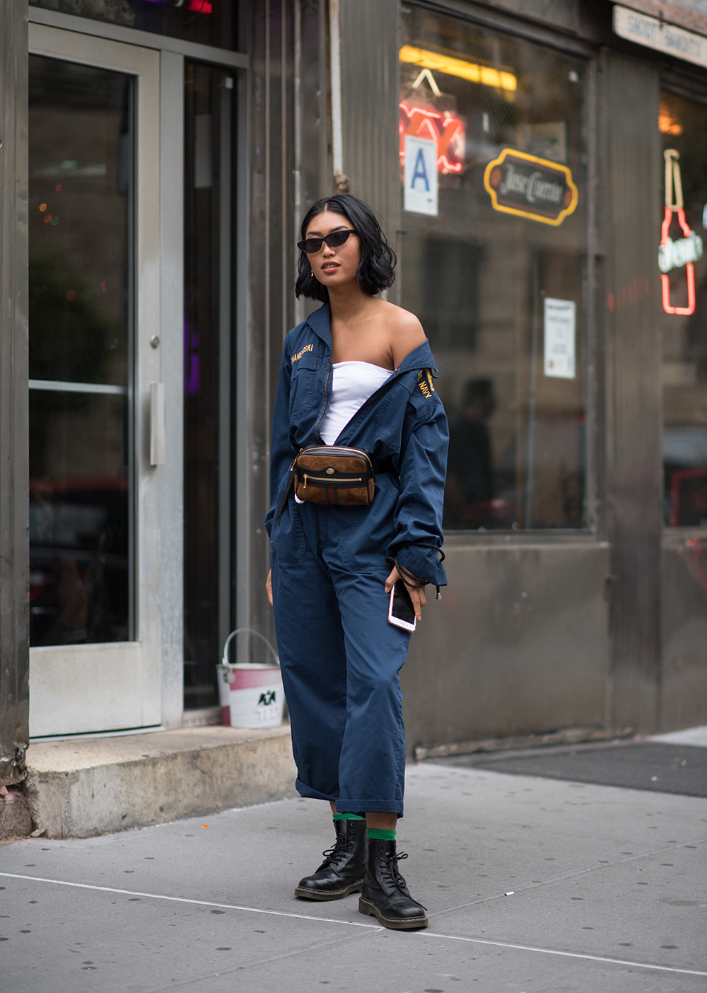 NEW YORK, NY - SEPTEMBER 08: A guest seen in the streets of Manhattan during the New York Fashion Week SS19 on September 8, 2018 in New York City. (Photo by Timur Emek/Getty Images)