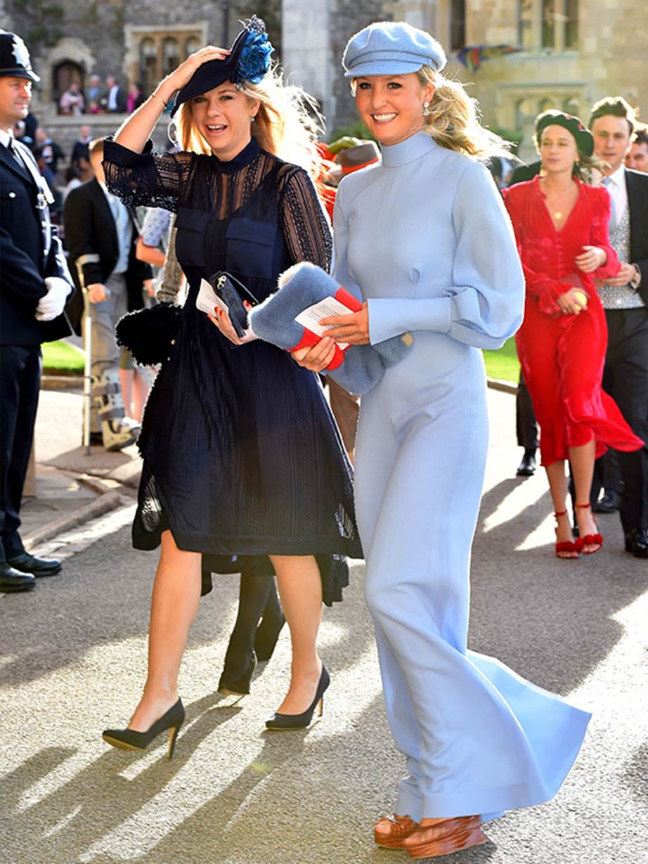 Chelsy Davy (left). Relive every charming moment from Princess Eugenie and Jack Brookbank's royal wedding | Fashion Quarterly