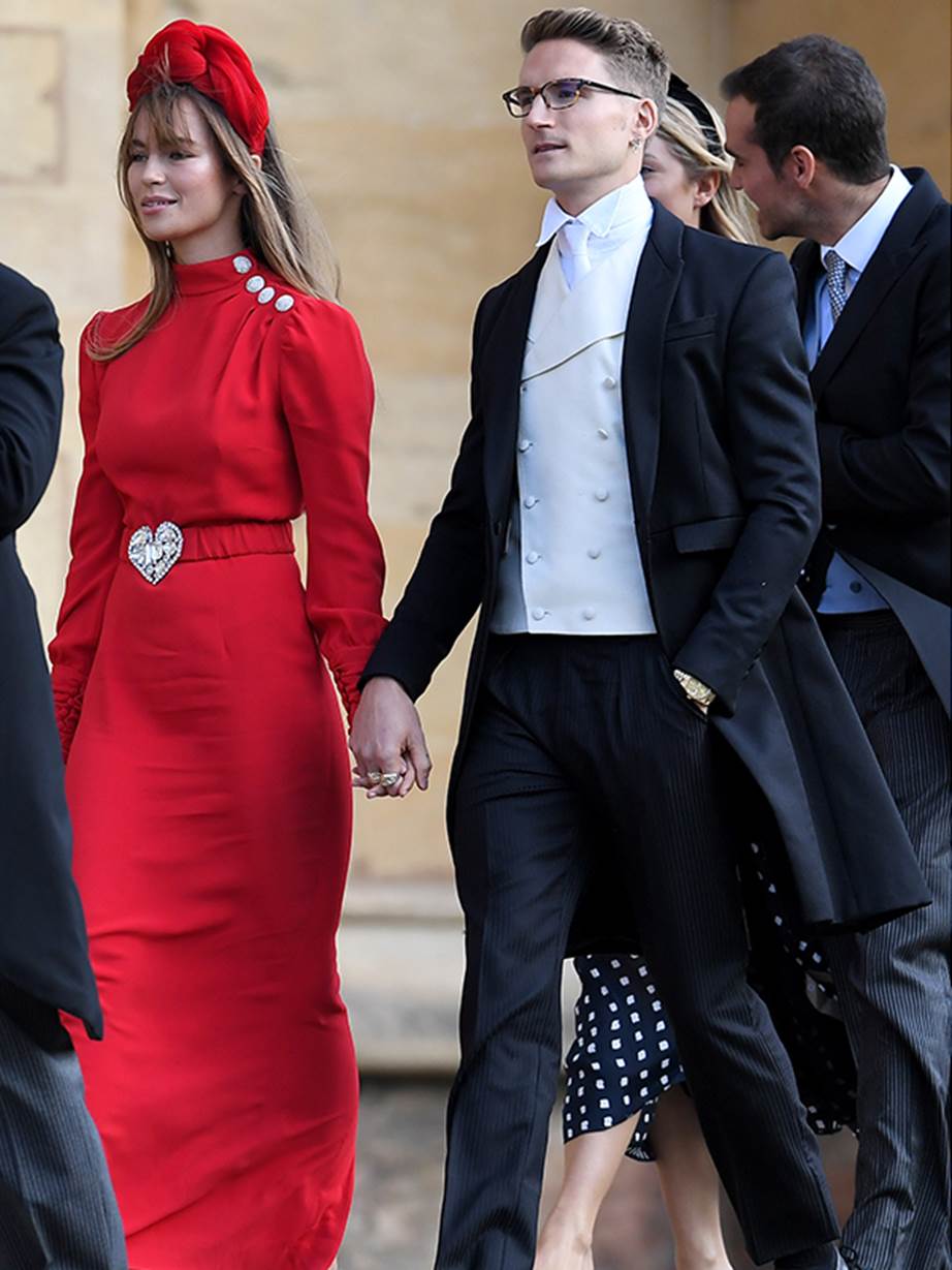 Relive every charming moment from Princess Eugenie and Jack Brookbank's royal wedding | Fashion Quarterly | Made in Chelsea's Oliver Proudlock with his partner Emma Louise Connolly.
