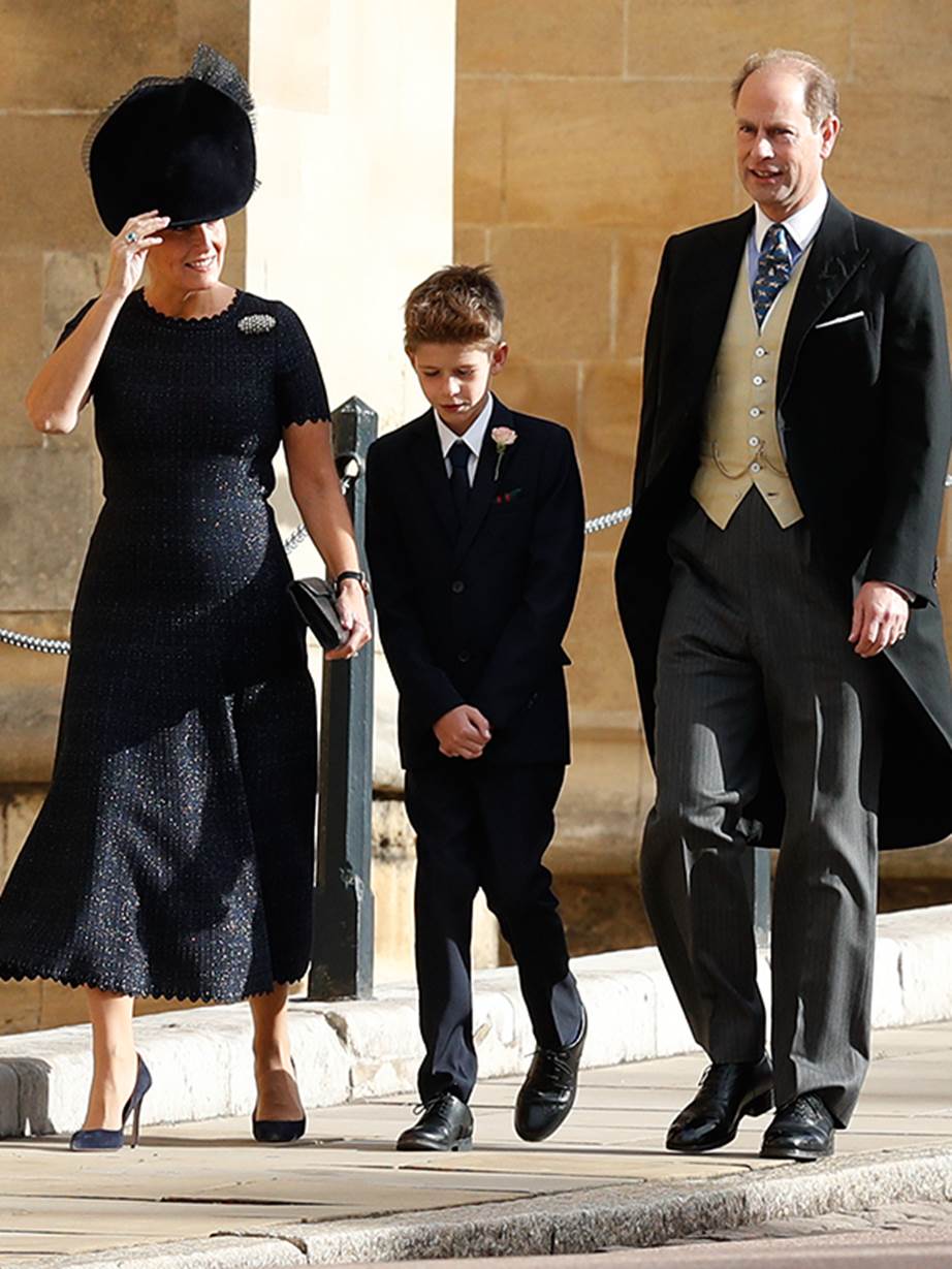 Relive every charming moment from Princess Eugenie and Jack Brookbank's royal wedding | Fashion Quarterly | While Lady Louise was helping with the bridal party, Prince Edward, Countess Sophie and James Viscount Severn came separately.