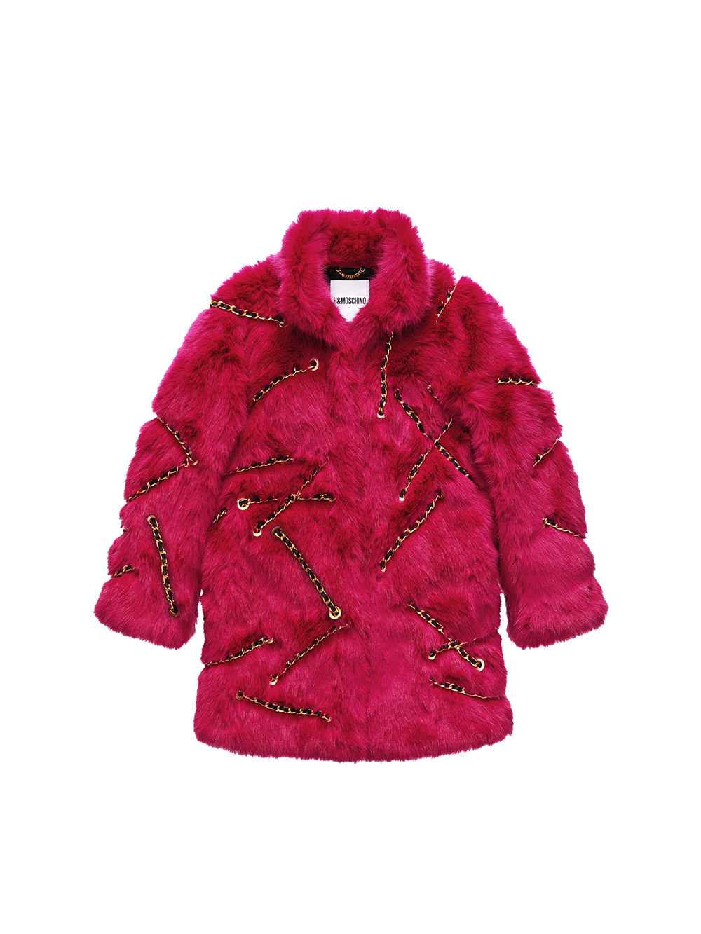 MOSCHINO [TV] H&M Faux Fur Chain Coat $299.00