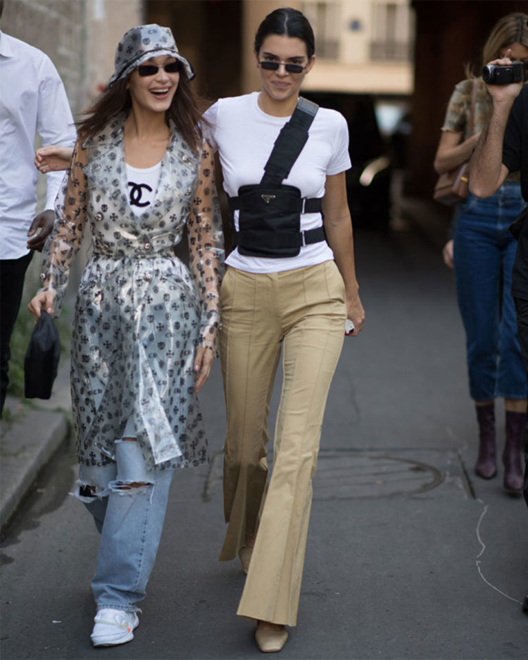 Bella Hadid and Kendall Jenner at Paris Fashion Week