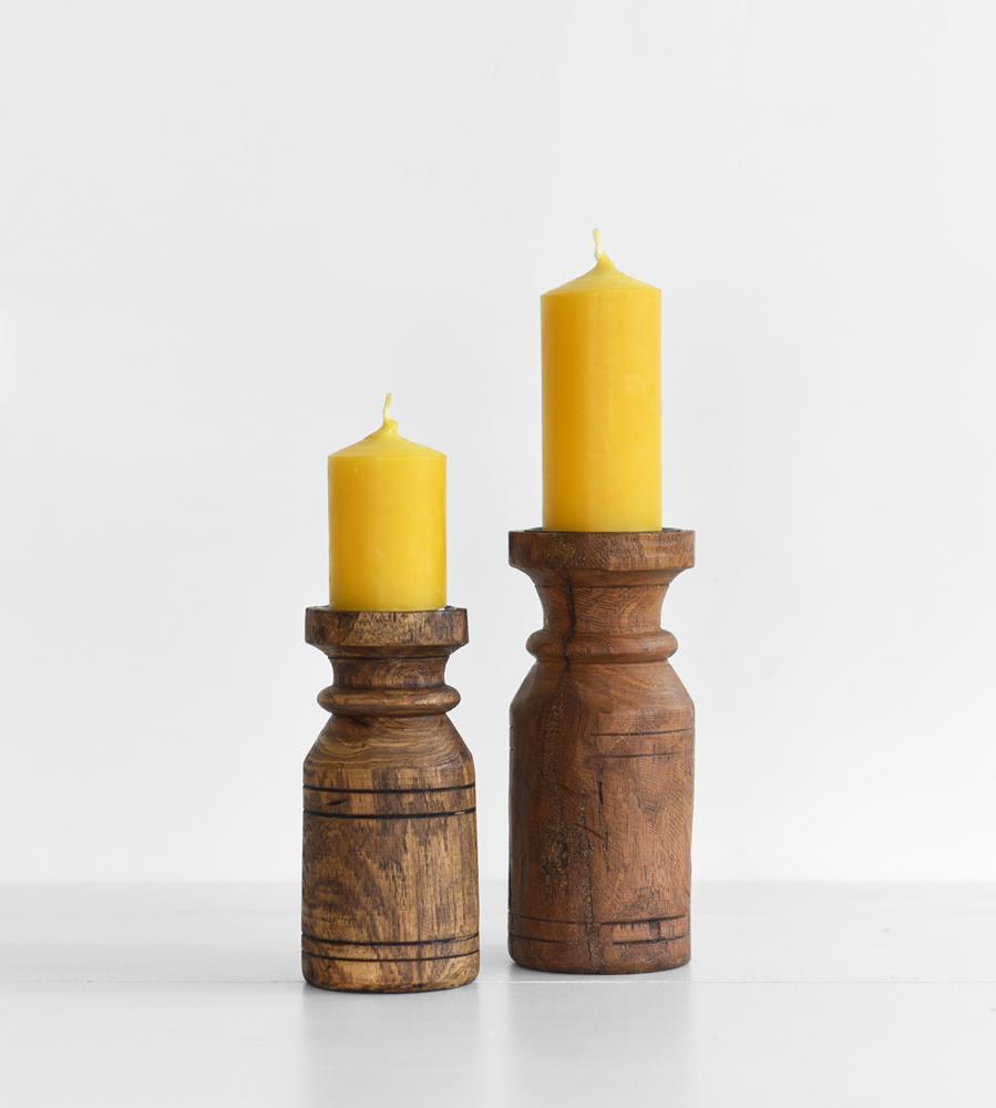 Advika wooden candlestick holders, from $69, from Father Rabbit