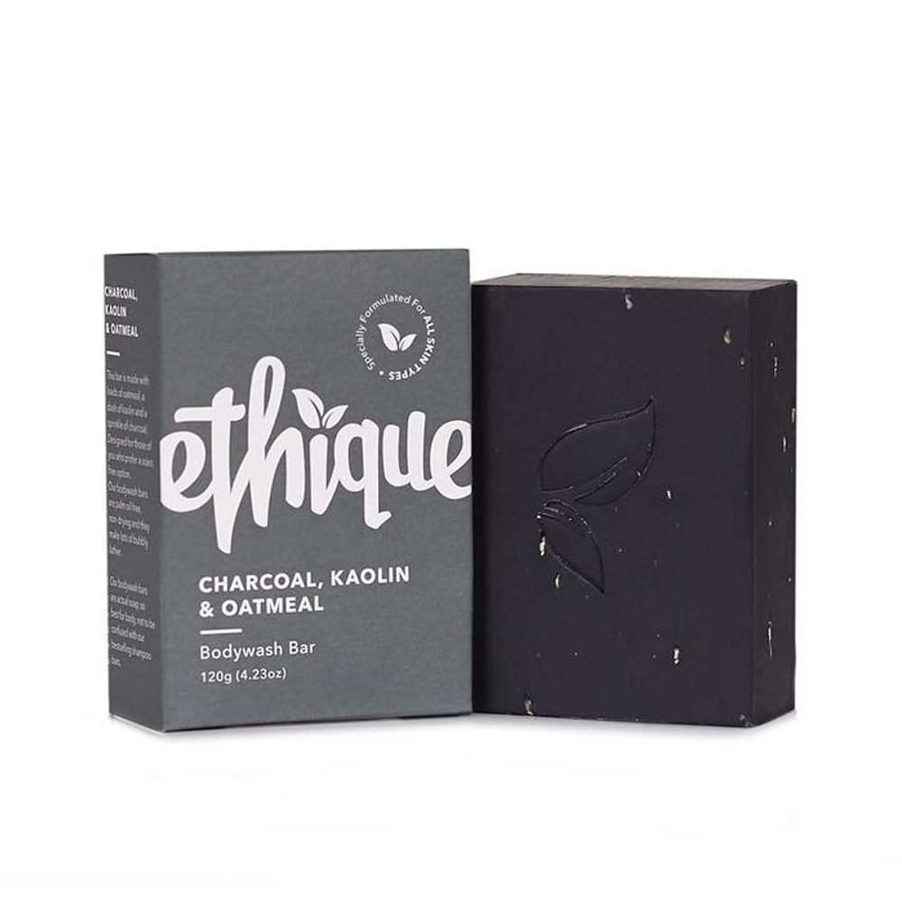 Ethique charcoal, kaolin and oatmeal bodywash bar, $11 from Shut the Front Door