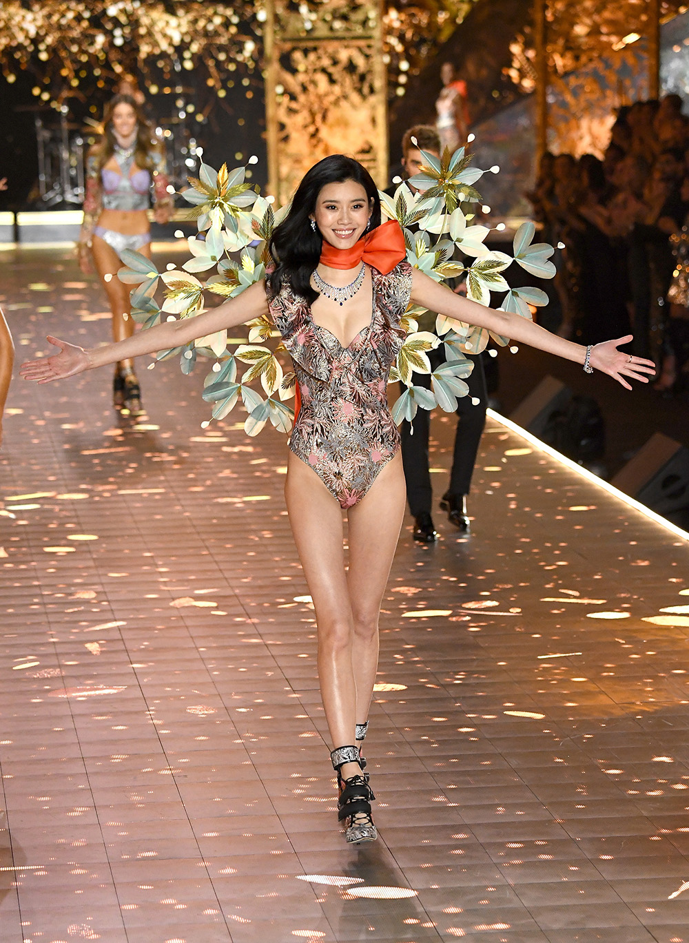 NEW YORK, NY - NOVEMBER 08: Ming Xi walks the runway during the 2018 Victoria's Secret Fashion Show at Pier 94 on November 8, 2018 in New York City. (Photo by Kevin Mazur/WireImage)