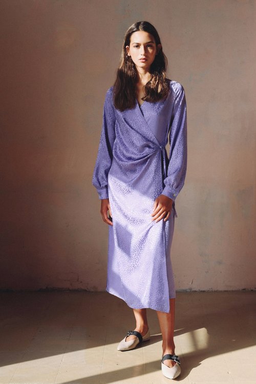 Michelle Wrap Kimono Dress – Lilac, €250