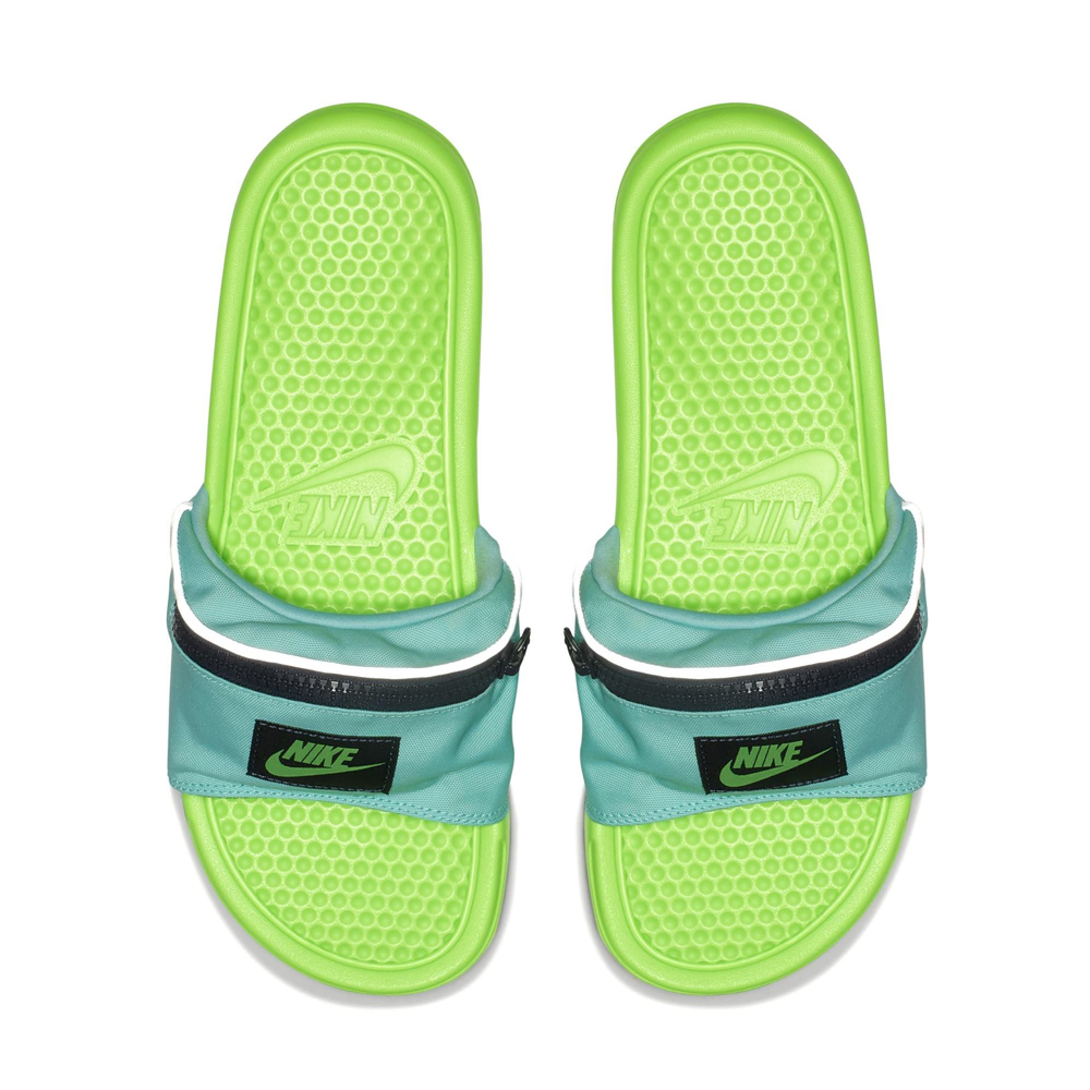 Nike Fanny Pack Slides Nike created a hybrid of two top-selling products, belt bags and slides, and the resulting shoe melted the internet.(Lyst)