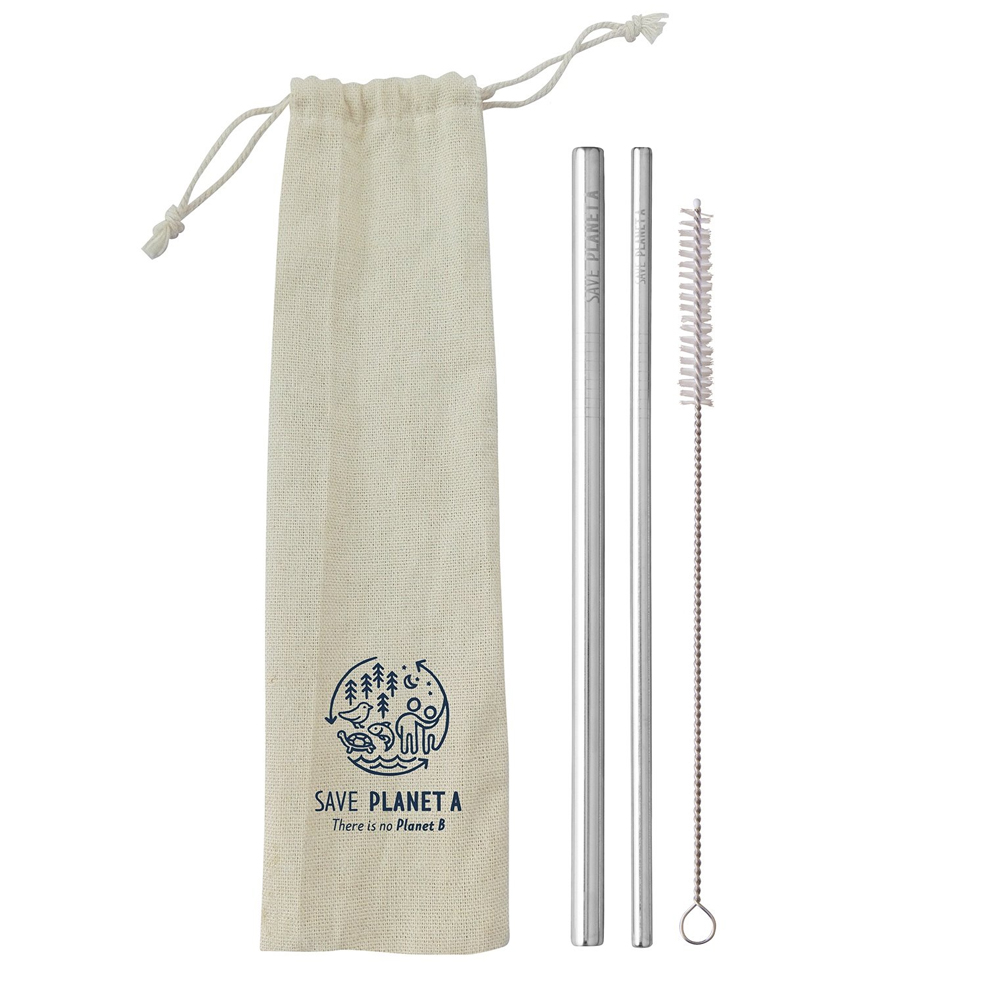 Save Planet A stainless steel travel pack straws. $13 from Shut the Front Door